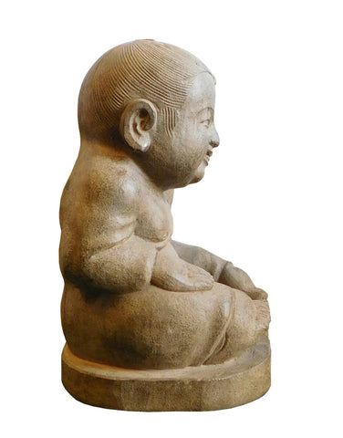 Chinese Oriental Stone Sitting Baby Kid Figure cs1924S – Golden Lotus ...