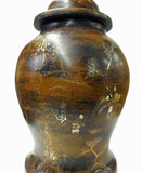 Lacquer jar - Chinese wood art - Wood jar