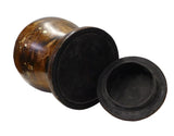 Lacquer jar - Chinese wood art - Wood jar