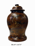 Lacquer jar - Chinese wood art - Wood jar