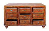 dresser - console cabinet - orange brown