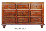 dresser - console cabinet - orange brown