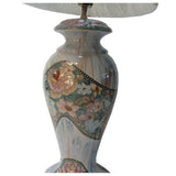 Pink Color Western Floral Pattern Porcelain Vase Table Lamp cs206S