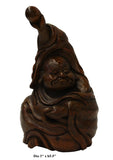 bamboo art - Chinese carving - happy buddha