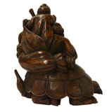 bamboo art - turtle old men - Chinese carving