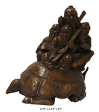 bamboo art - turtle old men - Chinese carving