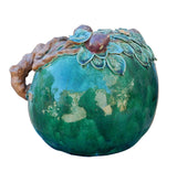 Ceramic Peach - Longevity - Green Peach art