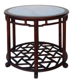 round marble table - pedestal table - Chinese tea table