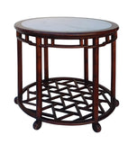 round marble table - pedestal table - Chinese tea table
