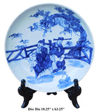 blue white porcelain - charger plate - Chinese plate