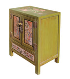 mustard green - end table- nightstand