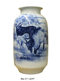 blue white vase - Chinoiserie vase - porcelain vase