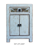 Distressed Cream Off White Floral Carving Side Table Cabinet cs2483S