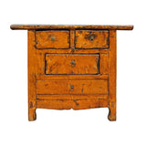 rustic orange side table cabinet