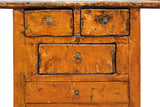 orange cabinet - side table - rustic cabinet