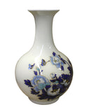 white vase - porcelain vase - fish flower vase