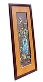 Chinese Ceramic Dimensional flower Scenery Wall Framed Art cs2581S