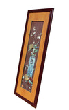 Chinese Ceramic Dimensional flower Scenery Wall Framed Art cs2581S