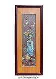 Chinese Ceramic Dimensional flower Scenery Wall Framed Art cs2581S