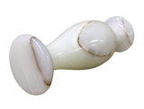 White Stone Carved Round Small Display Vase cs2632S