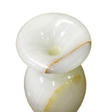 White Stone Carved Round Small Display Vase cs2633S