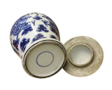 Chinese Blue & White Porcelain Double Dragon Temple General Jar cs2673S
