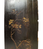 Vintage Restored Golden Yellow Relief Flower Carving Wood Panel Art cs2692S