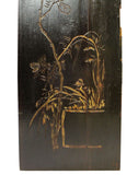 Vintage Restored Golden Yellow Relief Flower Carving Wood Panel Art cs2692S