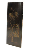 Vintage Restored Golden Yellow Relief Flower Carving Wood Panel Art cs2692S