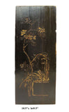 Vintage Restored Golden Yellow Relief Flower Carving Wood Panel Art cs2692S