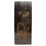 Chinese gold painted flower panel