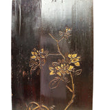 Chinese gold painted flower panel