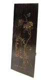 Chinese gold painted flower panel