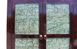 Chinese Distressed Turquoise Brown Large Armoire Wardrobe Cabinet cs2708S