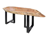 dining table - raw wood plank - desk