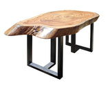 dining table - raw wood plank - desk