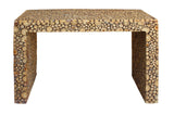 Chinese Distressed Tree Stem Cut Pattern Side Table Desk cs2749S