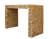 Chinese Distressed Tree Stem Cut Pattern Side Table Desk cs2749S