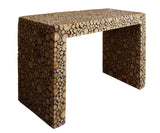 Chinese Distressed Tree Stem Cut Pattern Side Table Desk cs2749S