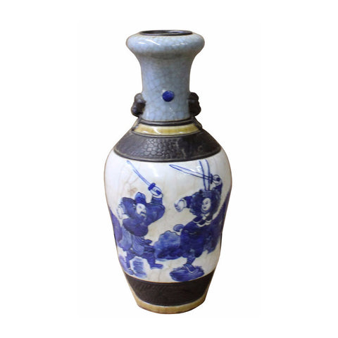 Ceramic Vase - White Vase - Chinese scenery