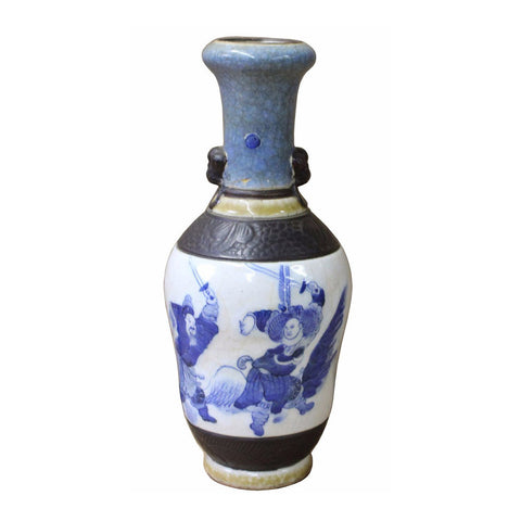 Ceramic Vase - White Vase - Chinese scenery