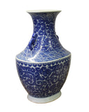 blue white porcelain vase with flower painting