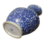 blue white porcelain vase with flower painting