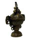 Chinese Oriental Fine Bronze Metal Incense Burner Display 