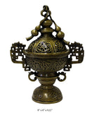 Chinese Oriental Fine Bronze Metal Incense Burner Display 