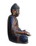 large wood sitting Buddha statue
