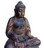 large wood sitting Buddha statue