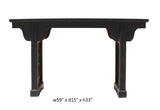 Chinese Dark Brown Black Huali Rosewood Plain Ming Style Altar Table cs3167S