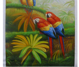 parrot oil painting