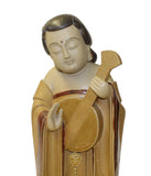 ceramic Tong lady figure with musical instrument 